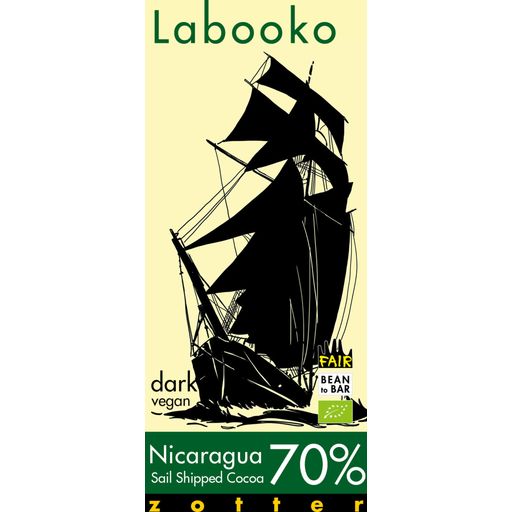 Zotter Schokoladen Biologische Labooko 70% Nicaragua - 70 g