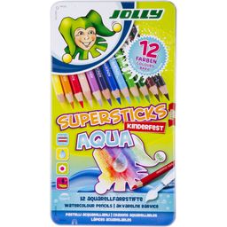 JOLLY Supersticks - Kid Safe AQUA - 12 Pcs