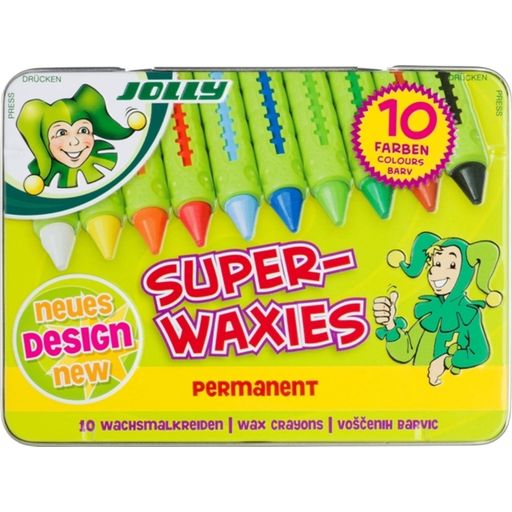 JOLLY Superwaxies Classic Wax Crayons - 10 Pcs