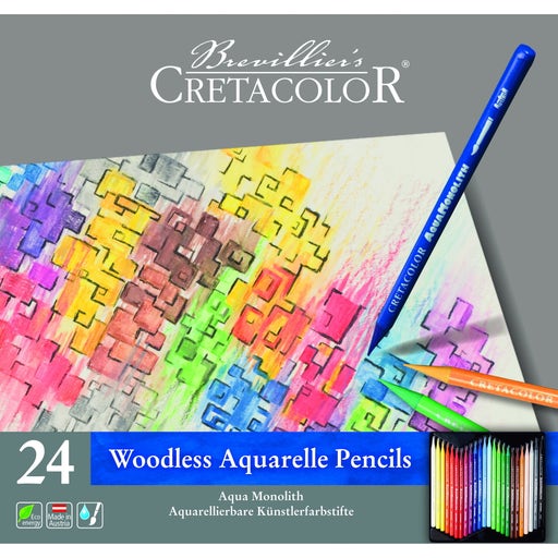 CRETACOLOR Woodless Aquarelle Pencils Aqua Monolith - 24 pz.