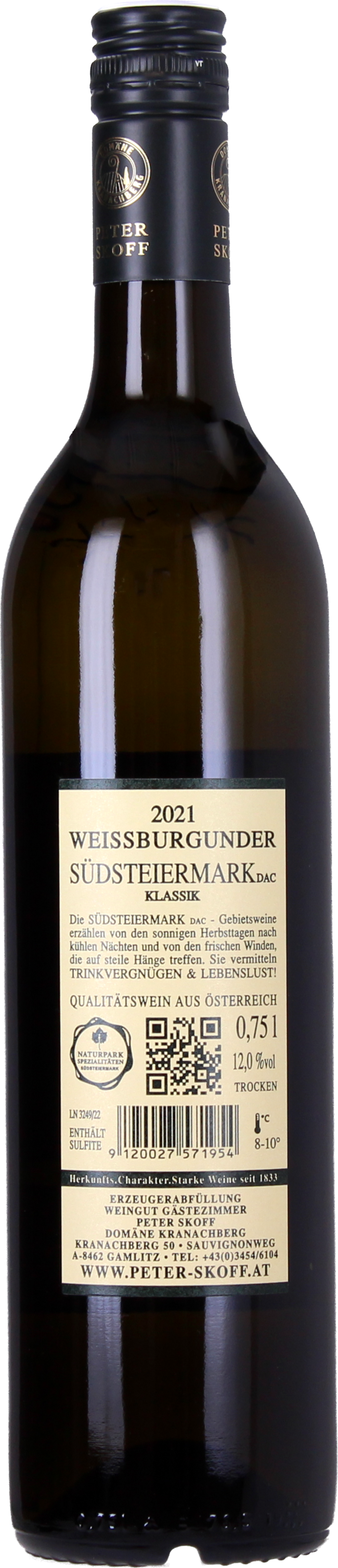 Weingut Peter Skoff Weissburgunder Südsteiermark DAC 2023 - 0,75 L