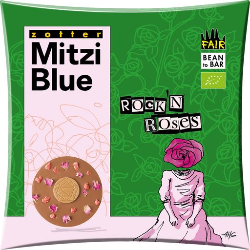 Zotter Schokoladen Organic Mitzi Blue Rock'n' Roses