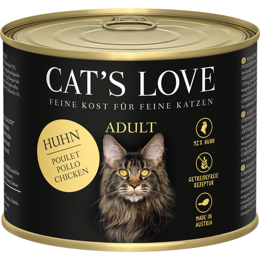 Cat's Love Pâtée pour Chat Adulte au Poulet - 200 g