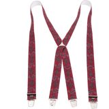 Karlinger Suspenders - Paisley Red