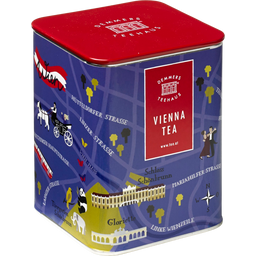Demmers Teehaus Teedose Stadtplan Wien befüllt