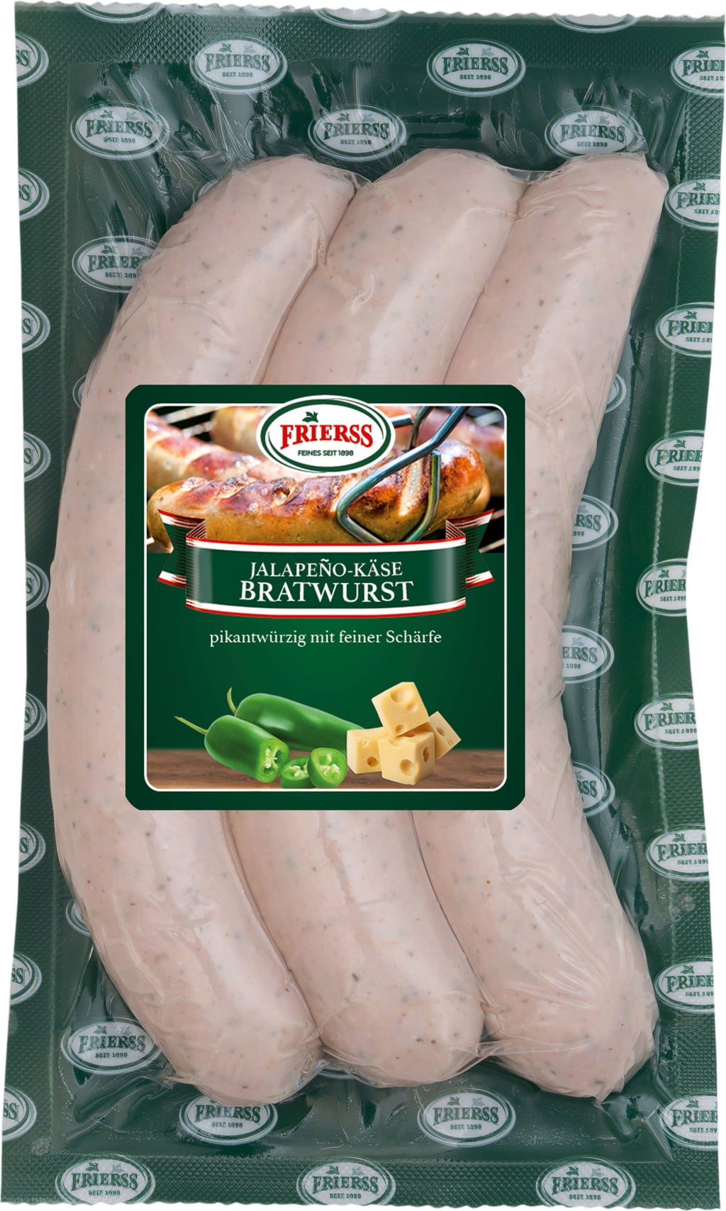 Jalapeño Cheese Bratwurst, 375 g