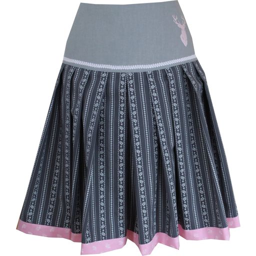 Trachten Skirt, grey/pink