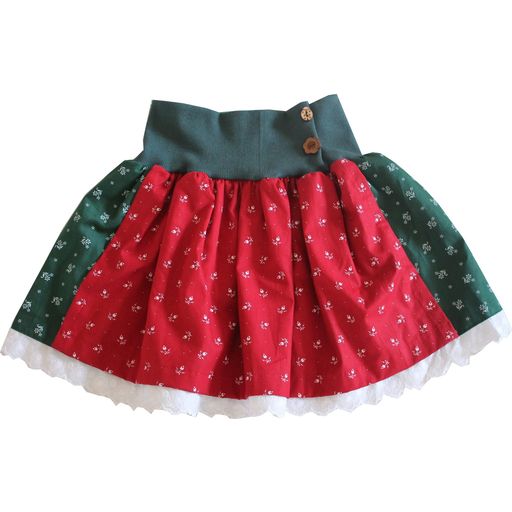 Baby Trachten Skirt, red-green