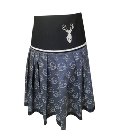 Trachten Skirt Melve, blue/grey