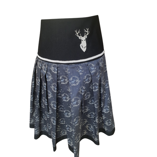 Trachten Skirt Melve, blue/grey