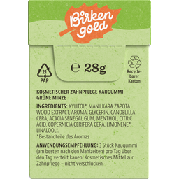 Chewing-Gum Naturel pour l'Hygiène Bucco-Dentaire - Menthe verte - 20 pièces (28 g)