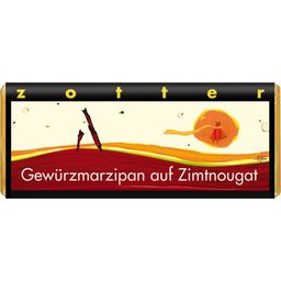 Zotter Schokoladen Bio Gewürzmarzipan auf Zimtnougat - 70 g