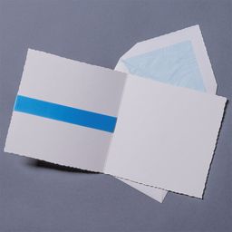 Huber & Lerner Biglietto con Fiocco Satinato Blu