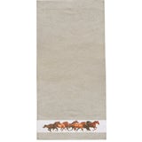 Serviette de Douche avec Bordure Imprimée - Chevaux