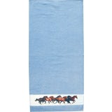 Framsohn Handdoek met Bedrukte Rand "Paarden"