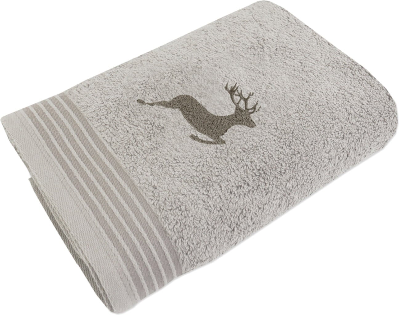 Serviette - Cerf, Beige foncé